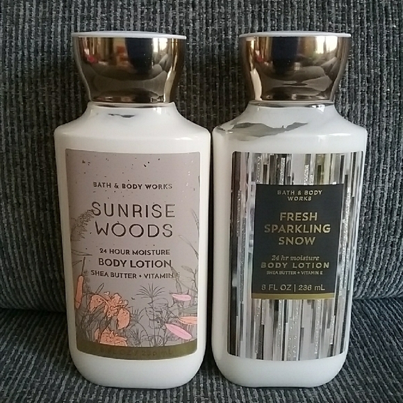 Bath & Body Works Other - NWOT Bath & Body Works Body Lotion Set - Sunrise Woods & Fresh Sparkling Snow
